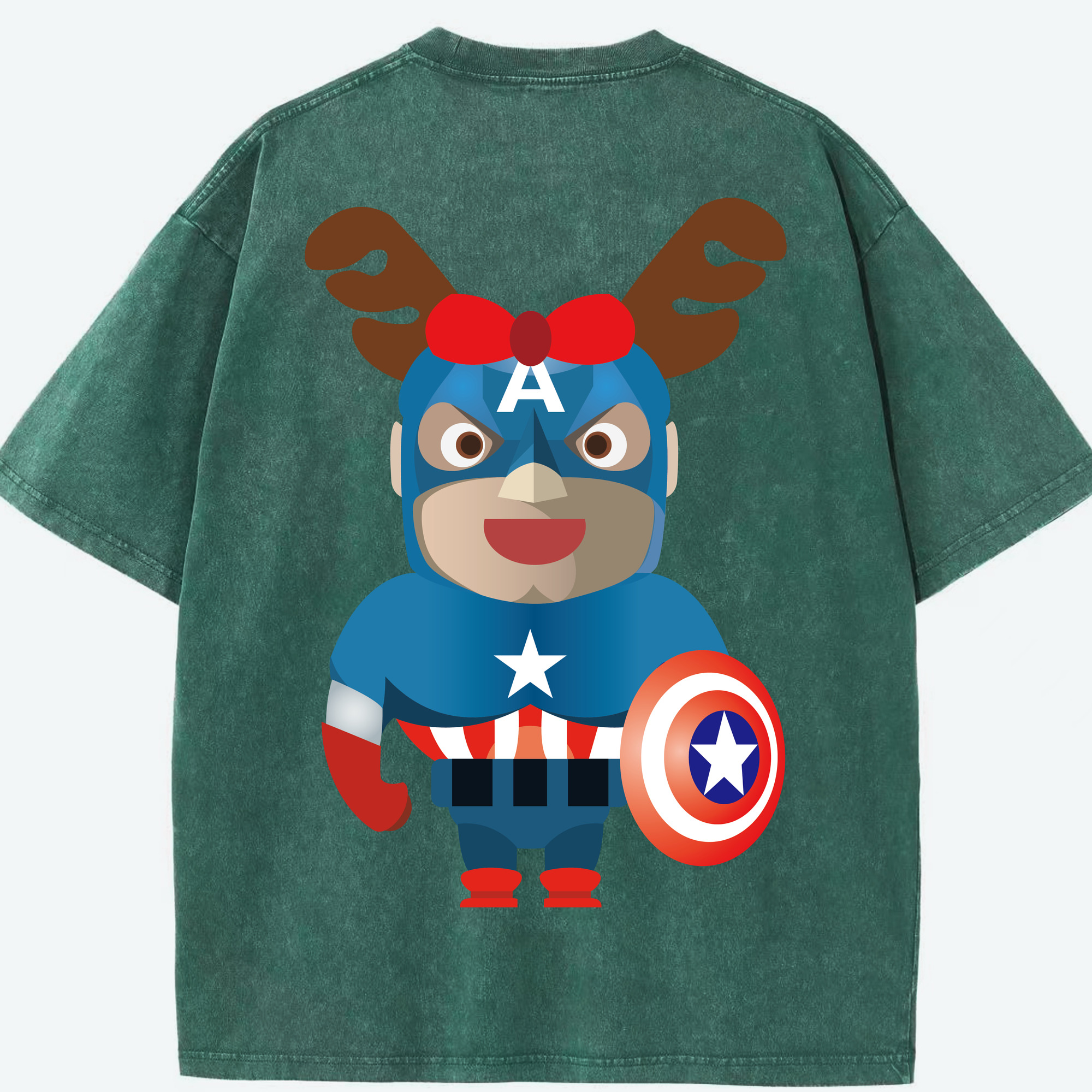 （画像用） アベンジャーズ The Avengers 綿100% ヴィンテージ風 半袖Tシャツ（背面プリント）